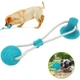 Игрушка для собак канат на присоске Dog toy rope PULL бирюзовый с мячом - изображение 1