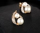 Комплект сережки з підвіскою Primolux "Pearls" - Gold - зображення 3