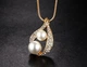 Комплект сережки з підвіскою Primolux "Pearls" - Gold - зображення 4