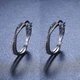 Серьги серебристые небольшие кольца стиль Пандора 1140 - изображение 3