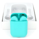 Беспроводные наушники с микрофоном в кейсе inPods 12 Macaron Бирюзовый Soft Touch - изображение 4