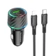 Автомобильное зарядное устройство с быстрой зарядкой + кабель Lightning BOROFONE BZ21 |PD30W+QC3.0| Черный - изображение 6