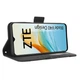 Чехол-книжка с кармашками Deexe Wallet Stand для ZTE Blade V40 Design - Black - изображение 4