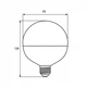 Лампочка Eurolamp G95 8W E27 4000K (LED-G95-08274(Amber)) - зображення 3