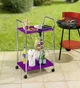 Сервировочная тележка Wenko Sunny Silver складная 35,5 x 8,5 x 27 см, металл, хром, пластик, фиолетовый - изображение 4