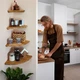 Полиця навісна кутова Wood Wedge конусна 40х40х2 Ясень натуральний (100050) - зображення 3