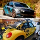 Наклейка на авто Камуфляж СОТЫ сплошные и контурные набор 100 на 100см - ЧЕРНЫЙ цвет - 56 ШТУК 10 НА 10СМ - изображение 11