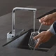 Смеситель для кухни с выдвижным изливом HANSGROHE FRANCO 73830000 - изображение 4