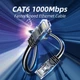 Патч-корд Essager TopSpeed Cable Ethernet Cat6 RJ45 Flat Cable 0.5 м Черный (EXCWXB-JSB01) - изображение 10