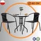 Комплект Садовий Стіл + Стілець Jumi Bistro-2R Набір Садових Плетених Меблів для Саду для Тераси зі Штучного Ротанга Чорний Польща - зображення 1