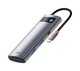 Мультипортовий адаптер Baseus Metal Gleam Series 7-in-1 Multifunctional Type-C Hocking Station Gray WKWG020113 - зображення 1