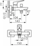 Смеситель для ванны FERRO Vitto Black Verdeline BVI1VLBL - изображение 2