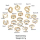 Набір каблучок 18 штук золотисті біжутерія Fashion Jewelry (II) 19946 - зображення 2