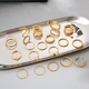 Набір каблучок 18 штук золотисті біжутерія Fashion Jewelry (II) 19946 - зображення 4