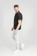 Чорна з білою смужкою футболка поло чоловіча CLASSIC XXXXL (820-0102xxxxl) - зображення 3