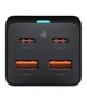Мережевий зарядний пристрій Baseus GaN 3 Pro 2xUSB 2xType-C 100W (CCGP000101) Чорний + кабель USB-C to USB-C - зображення 5