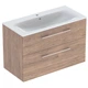Тумба с умывальником GEBERIT Selnova Square 100x65.2x50.2см подвесная коричневая 501.246.00.1 - изображение 1