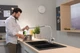Мойка для кухни HANSGROHE гранитная S510-F770 880x510мм прямоугольная врезная без сифона на две чаши черная 43316170 - изображение 8
