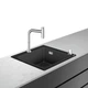 Мойка для кухни HANSGROHE гранитная C51-F450-06 560x410мм прямоугольная врезная с сифоном черная 43217000 - изображение 3