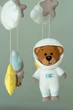 Детский мобиль на кроватку для младенцев ручной работы WooolyWool «Космонавт» - изображение 5