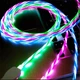 Кабель USB Lightning (iPhone, iPad) з неоновим підсвічуванням 2А, 1м - різнокольоровий - зображення 1