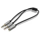 Кабель Audio 3.5мм-3.5мм Ugreen AV140 2xF/M 0.2m Black (20899) - зображення 1