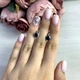 Серебряные серьги с сапфиром nano 1.267ct (1509777) - изображение 2