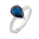 Серебряное кольцо с сапфиром nano, вес изделия 2,31 гр (1191316) - изображение 1