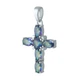 Серебряный крестик с мистик топазом 4.06ct (2007838) - изображение 4