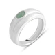 Срібна каблучка з натуральним смарагдом 0.4ct, вага виробу 5,32 гр (2140719) - зображення 1