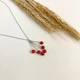 Серебряное колье с кораллом, вес изделия 3,99 гр (2131823) - изображение 3