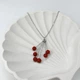 Серебряное колье с кораллом, вес изделия 3,99 гр (2131823) - изображение 4