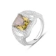 Срібна каблучка з цитрином 3.577ct, фіанітами, вага виробу 3,84 гр (2123170) - зображення 1