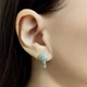 Серебряные серьги с натуральным изумрудом 0.19ct (2106265) - изображение 2