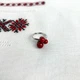 Срібна каблучка з коралом, вага виробу 3,92 гр (2136262) - зображення 2