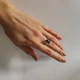 Серебряное кольцо с топазом Лондон Блю 4.56ct, вес изделия 3,68 гр (2127369) - изображение 2