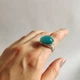 Серебряное кольцо с кошачьим глазом 16.65ct, вес изделия 7,8 гр (2129424) - изображение 3
