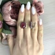 Срібні сережки з натуральним рубіном 5.4ct (2068501) - зображення 2