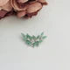 Серебряная брошка с натуральным изумрудом 3.358ct (2106500) - изображение 2