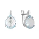 Срібні сережки з натуральним топазом 8.225ct (2074991) - зображення 1