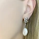 Серебряные серьги SilverBreeze с натуральным жемчугом барочным (2106395) - изображение 3
