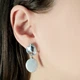 Серебряные серьги SilverBreeze с натуральным жемчугом барочным (2122470) - изображение 2