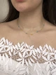 Серебряное колье с фианитами, вес изделия 2,99 гр (2133551) - изображение 5