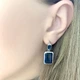 Срібні сережки з топазом Лондон Блю 12.437ct (2073505) - зображення 3