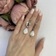 Серебряные серьги SilverBreeze с натуральным жемчугом барочным (2106425) - изображение 2