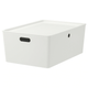 Коробка KUGGIS IKEA 102.802.03 білий 37х54х21 пластик - зображення 1