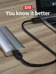 Зовнішня кишеня DM HD600 для NGFF (Sata) M2 SSD USB 3.2 Type C - зображення 7