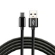 Кабель USB to USB-C everActive CBB-1CB 1m, USB 2.0, PD 3A 60W, Black в оплетке - изображение 1