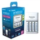 Зарядное устройство Panasonic BQ-CC55+4xBK-3MCDE (K-KJ55MCD40E), 4шт Eneloop AA (3MCDE) в комплекте, AA/AAA, Eneloop ready, LED индикатор, 4 канала, 3.2/1.2A, Eсo Box - изображение 1