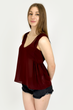 Блузка Zara 7901/241/681 бордовая XS - изображение 3